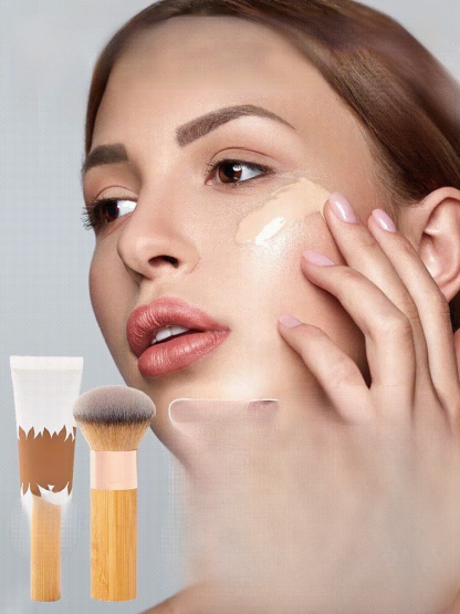 The secret to 8K skin! ✨ Moisturizer + Pro Brush for a flawless airbrushed look. Blur pores and fine lines. High-potency moisture meets professional makeup results.