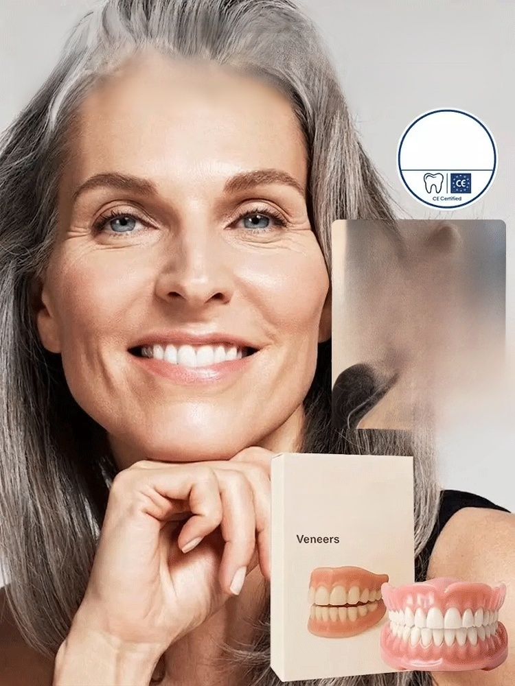  [Epic Upgrade] Premium Full Cover Dentures, Latest 3rd-gen silicone dentures: No grinding, 1min fit, natural. Pay after delivery if satisfied.