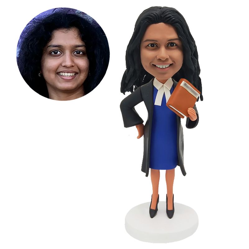 custom bobblehead figure female lawyer