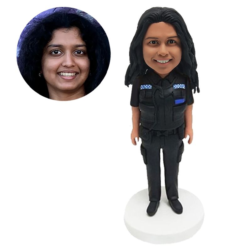 custom made bobblehead figure police woman