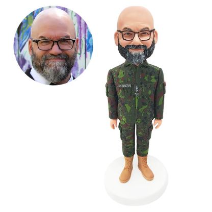 customized bobblehead figure military