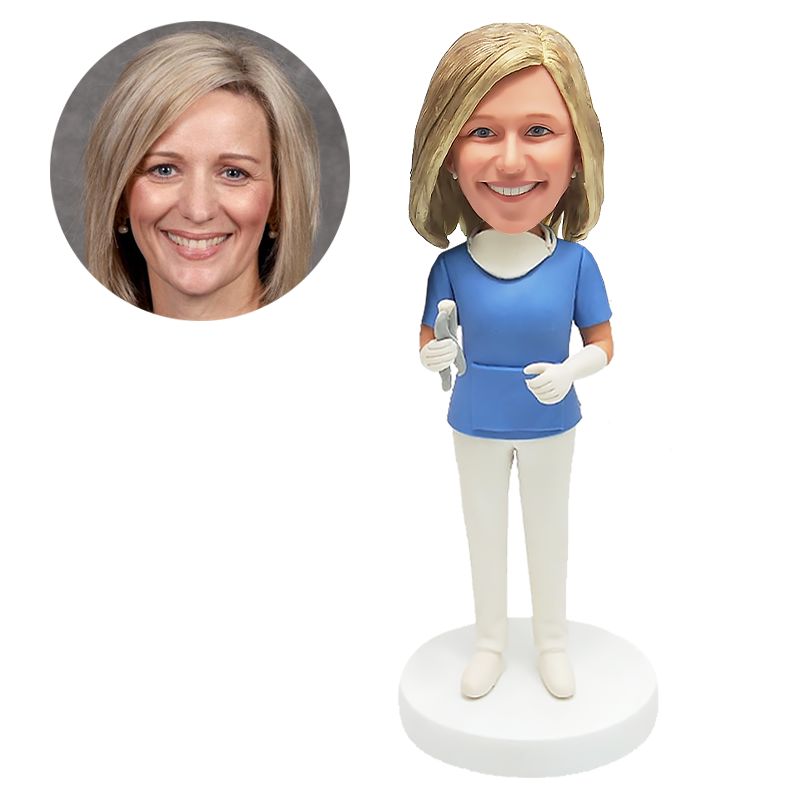 customized bobblehead figure female dentist