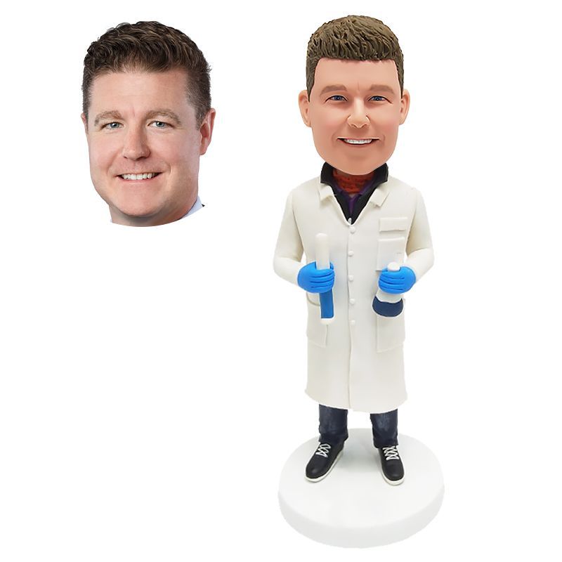 personalised bobblehead figure laboratory technician scientist
