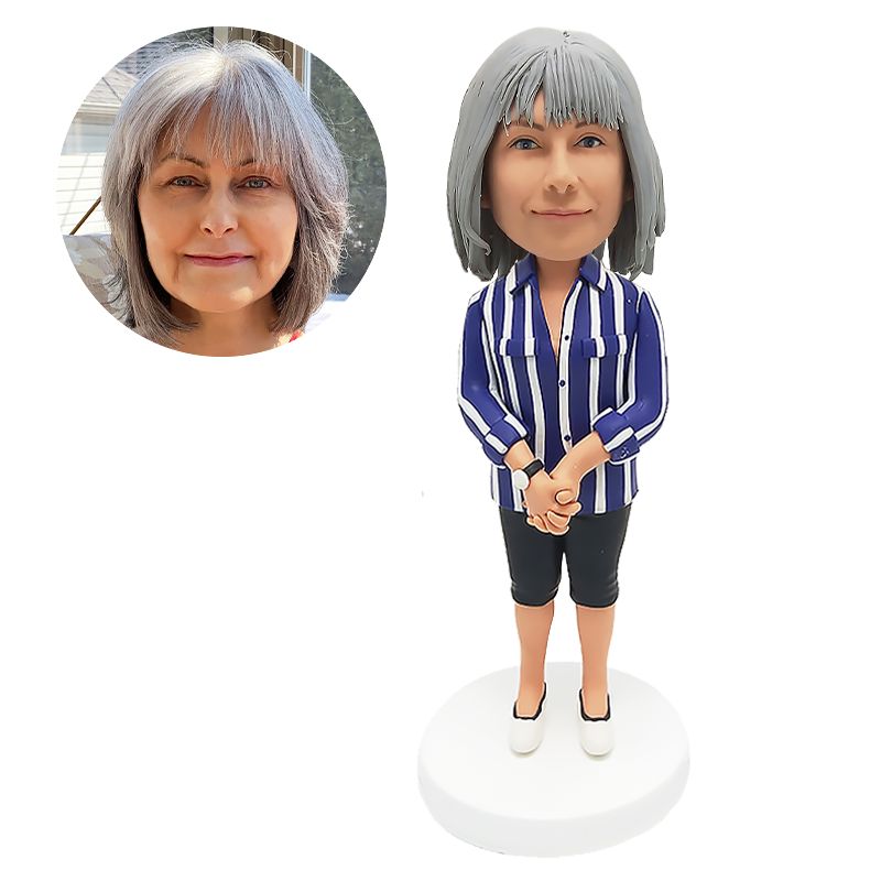 custom bobblehead figure casual lady