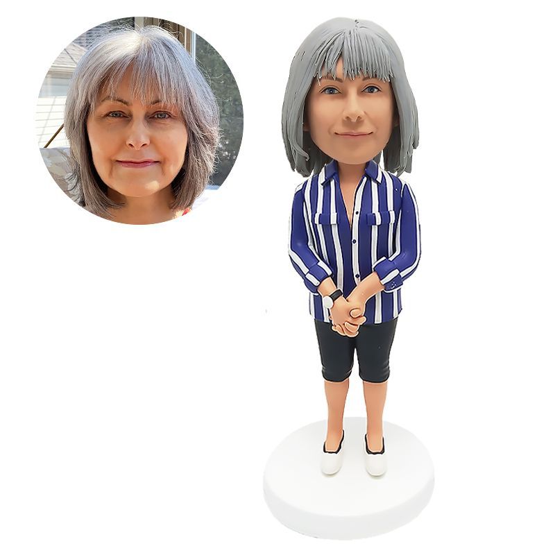 custom bobblehead figure casual lady