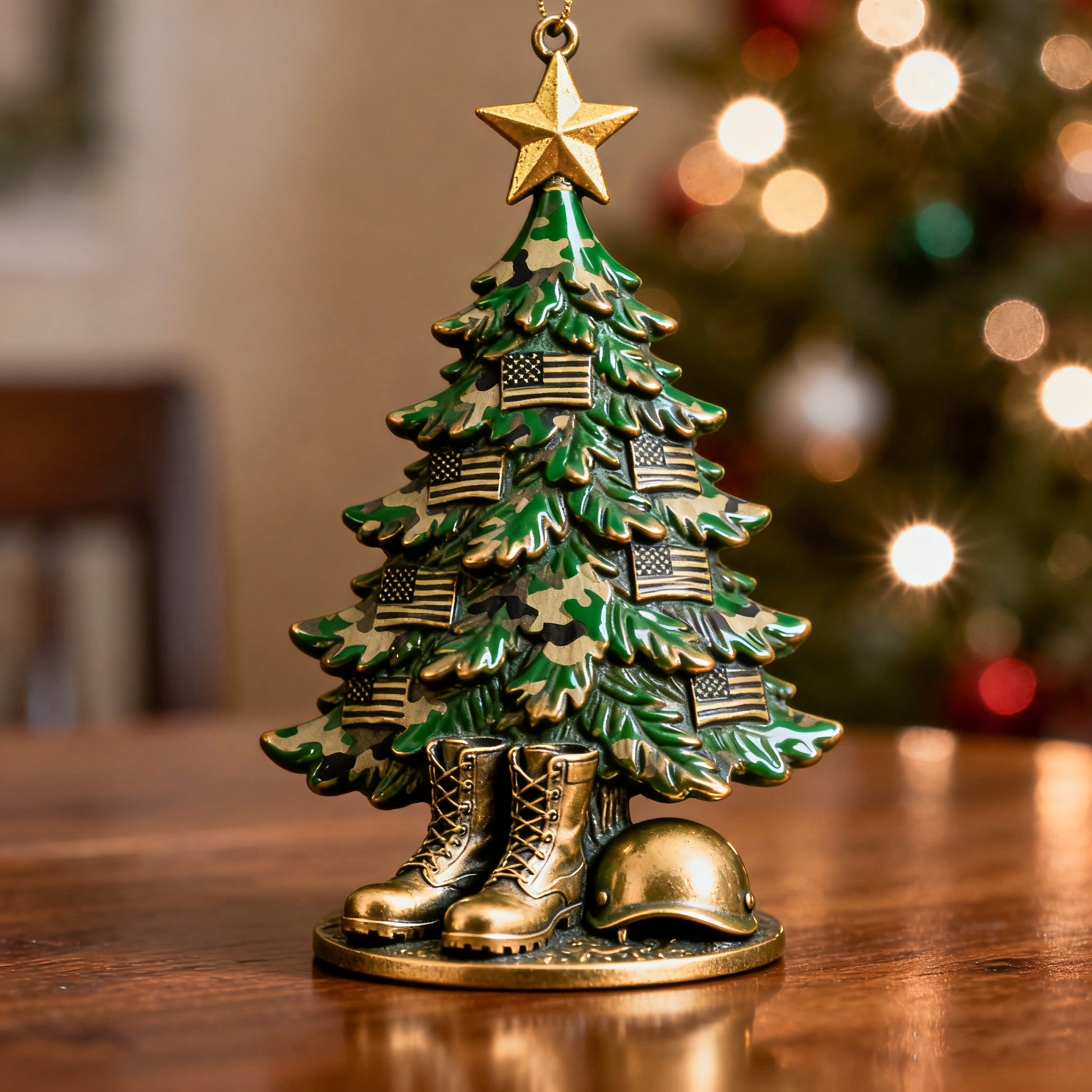 🎖️ Defenders’ Christmas Tree Ornament – Honor & Faith Edition