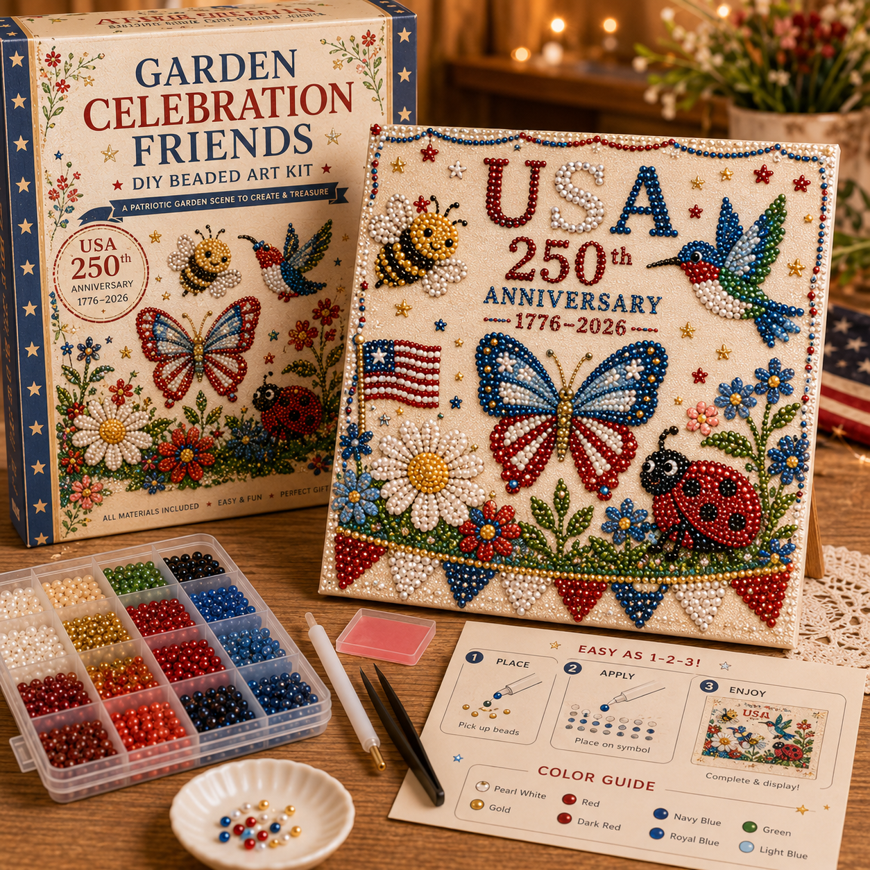🇺🇸 USA 250th Anniversary Beaded Art DIY Kit Collection