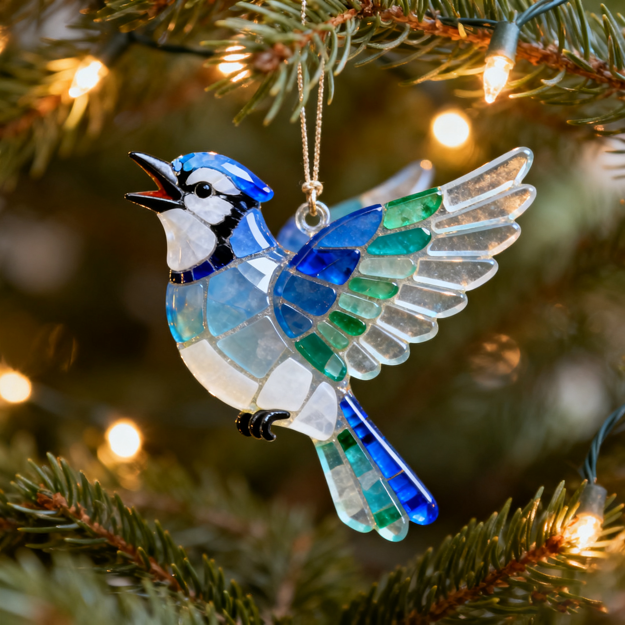 🕊️ Sea Glass Bird Ornament Collection 🐦