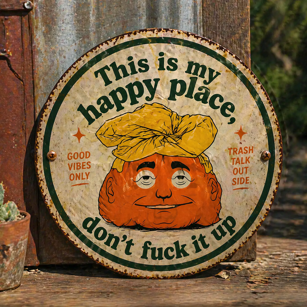 🚗"This Is My Happy Place" Metal Tin Sign