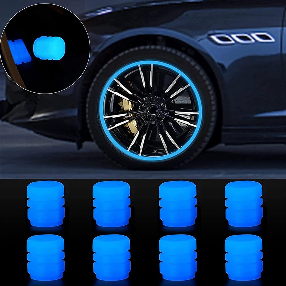 🚗Glow-in-the-Dark Tire Caps 💡(Buy 2 Free Shipping)