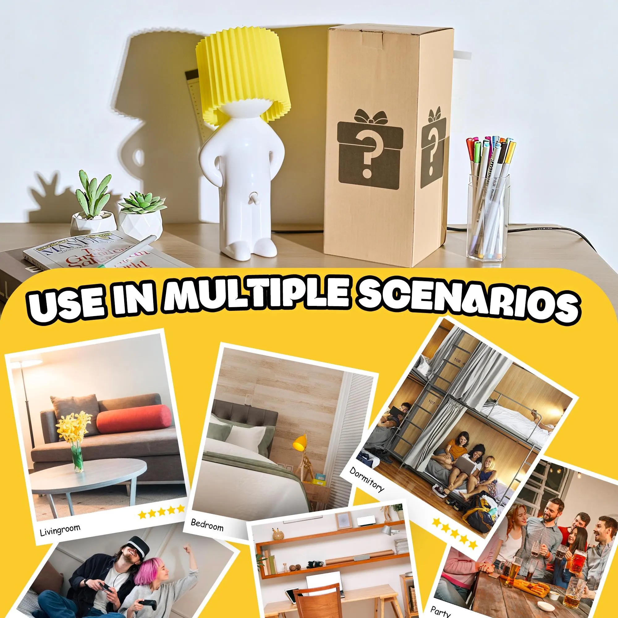 💡  Funny Man Night Light – The “Turn Me On” Lamp