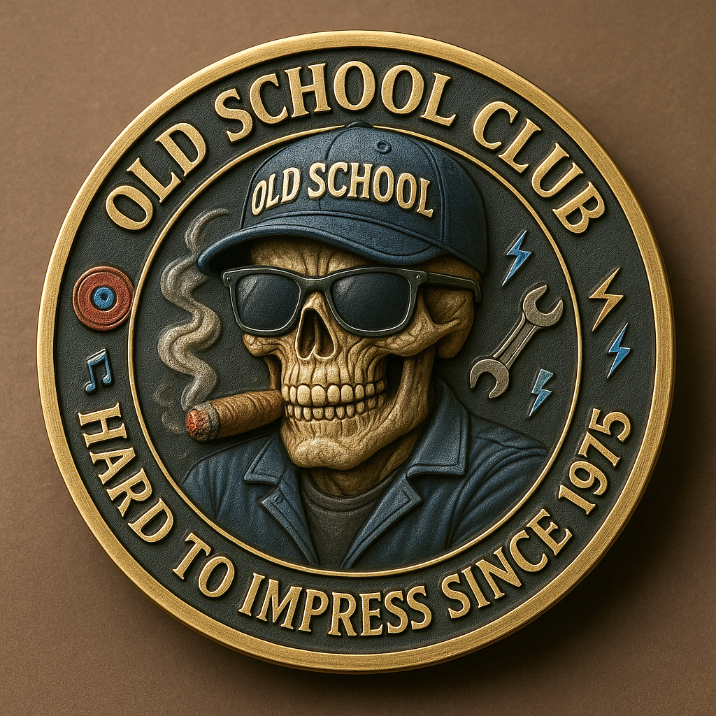 Generational Irony Challenge Coin – Young Blood vs Old School
