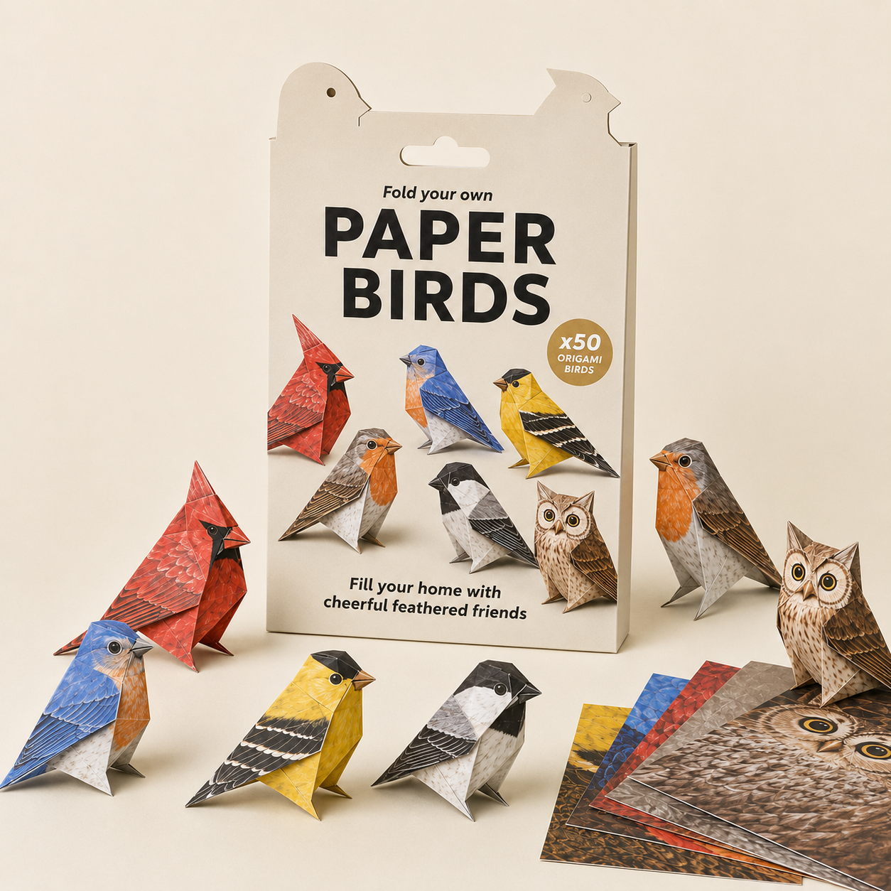 🧩 Paper Origami DIY Kit – Fold Your Own Animal Friends