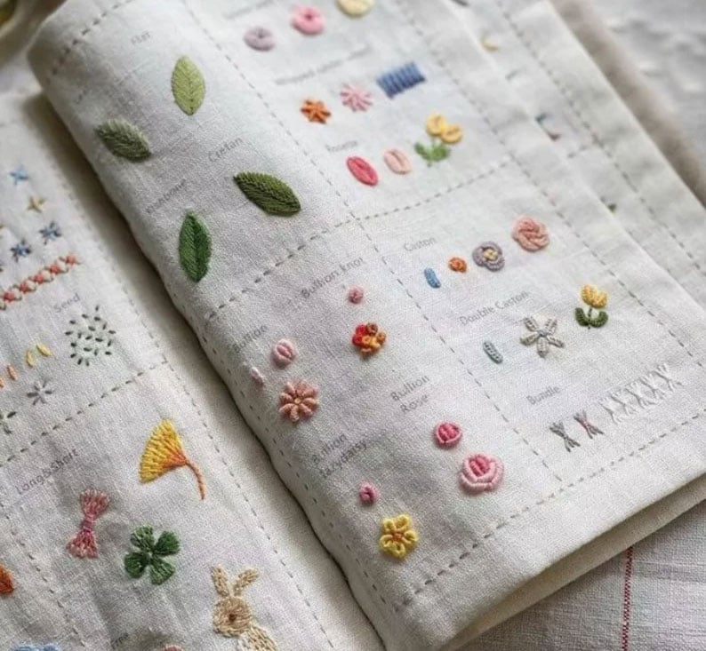 ❤️Beginner-Friendly🪡Stitch Book 📖with 143 different stitches