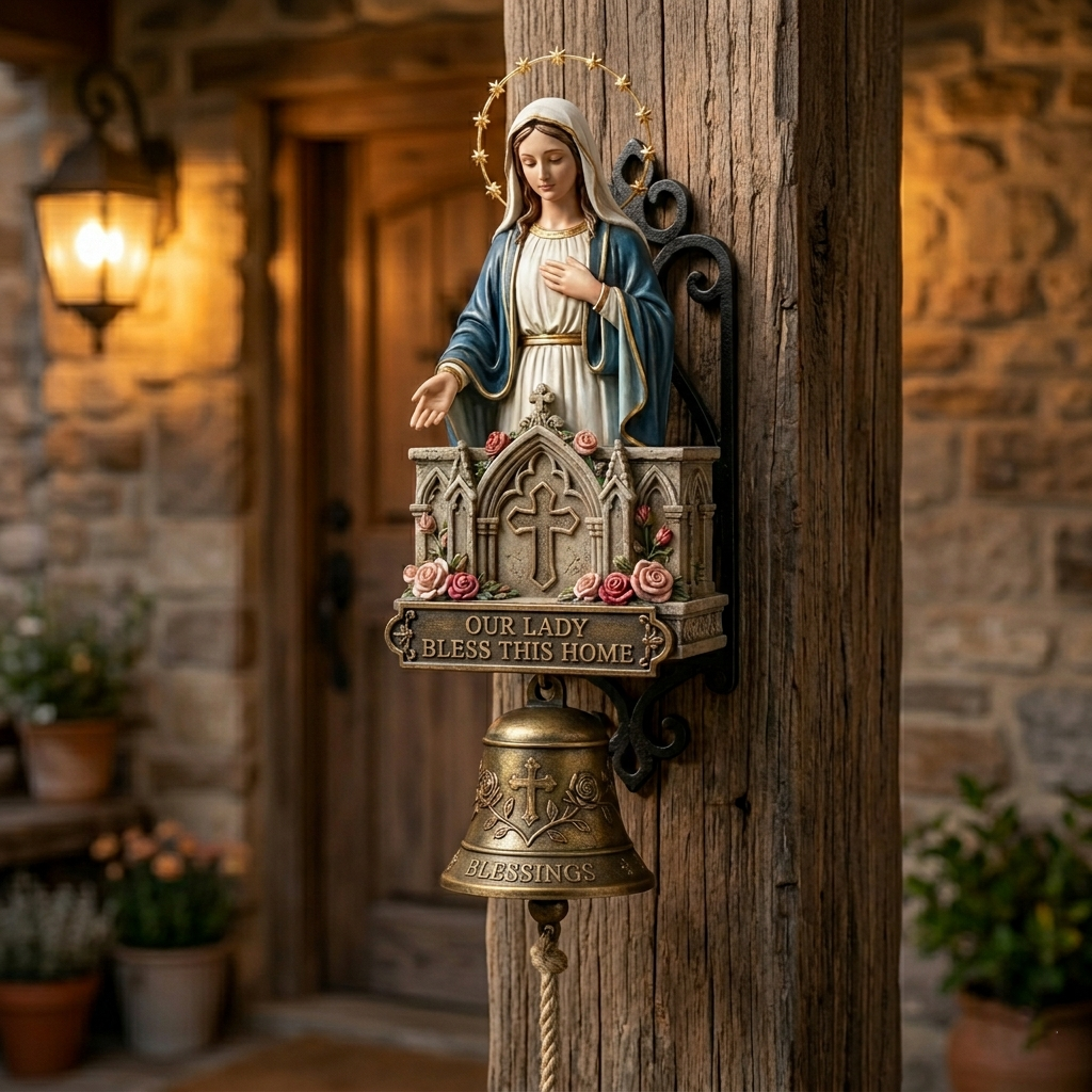 🙏🔔Our Lady Bless This Home Wall Bell
