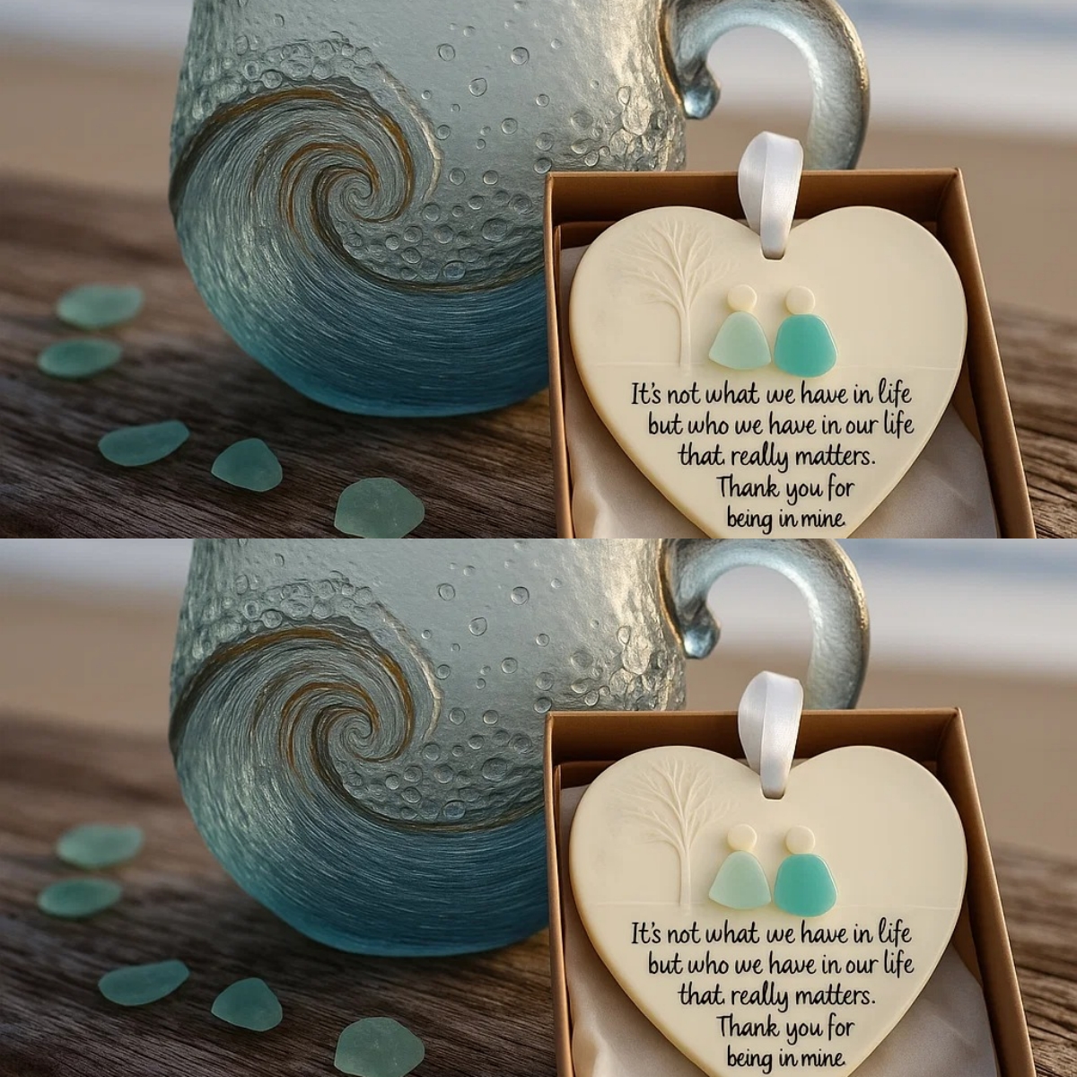 🎄Christmas Best Gifts🔥 Unique Handcrafted Sea Glass Ocean Wave Mug🎁Free Gifts