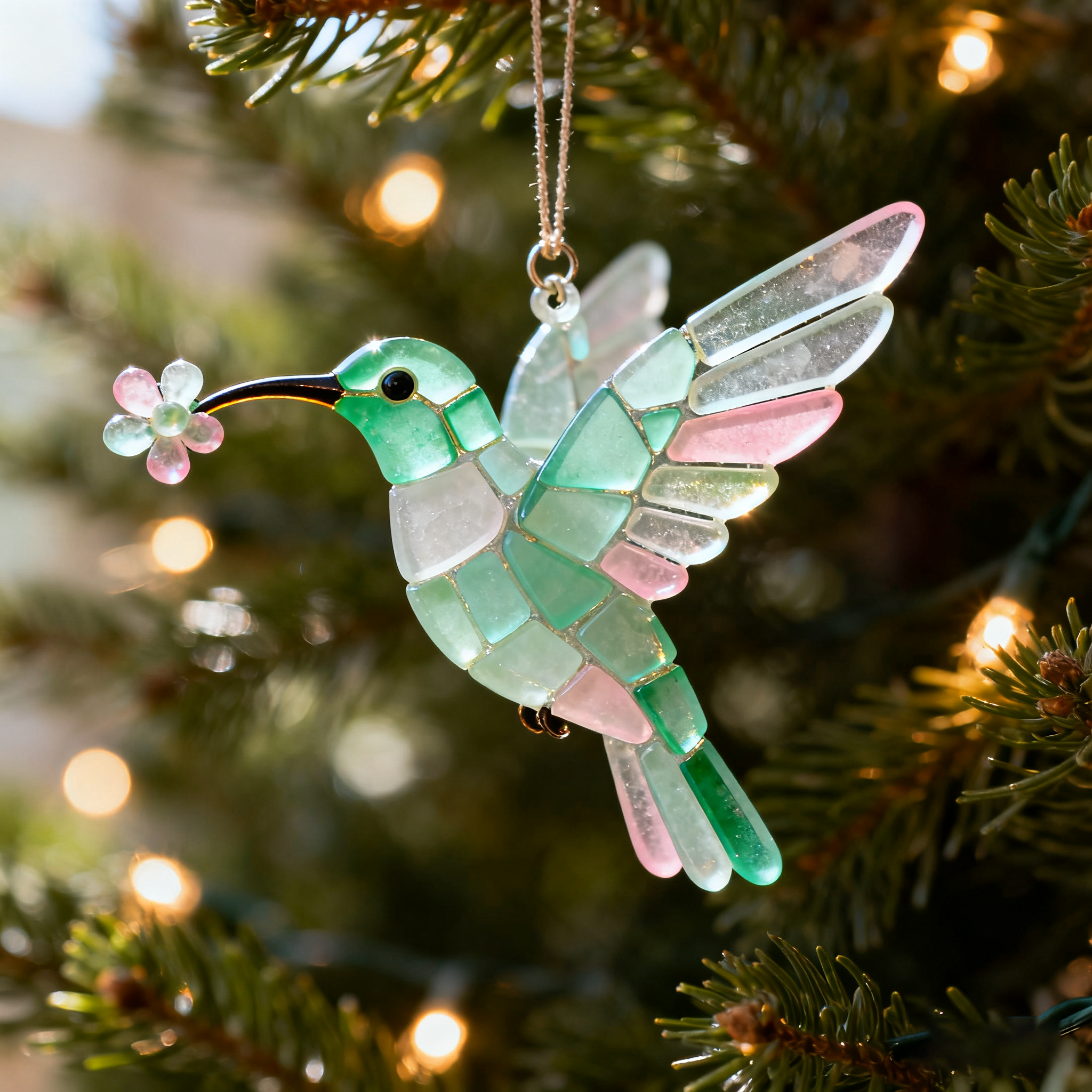 🕊️ Sea Glass Bird Ornament Collection 🐦