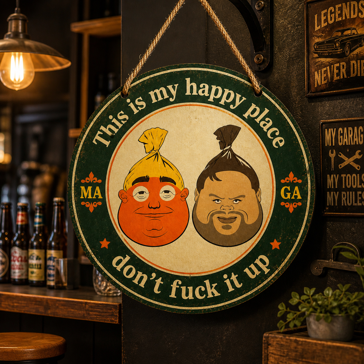🧡 Make Your Space Great Again Vintage Hanging Sign