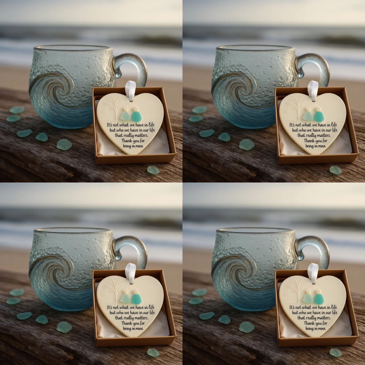 🎄Christmas Best Gifts🔥 Unique Handcrafted Sea Glass Ocean Wave Mug🎁Free Gifts