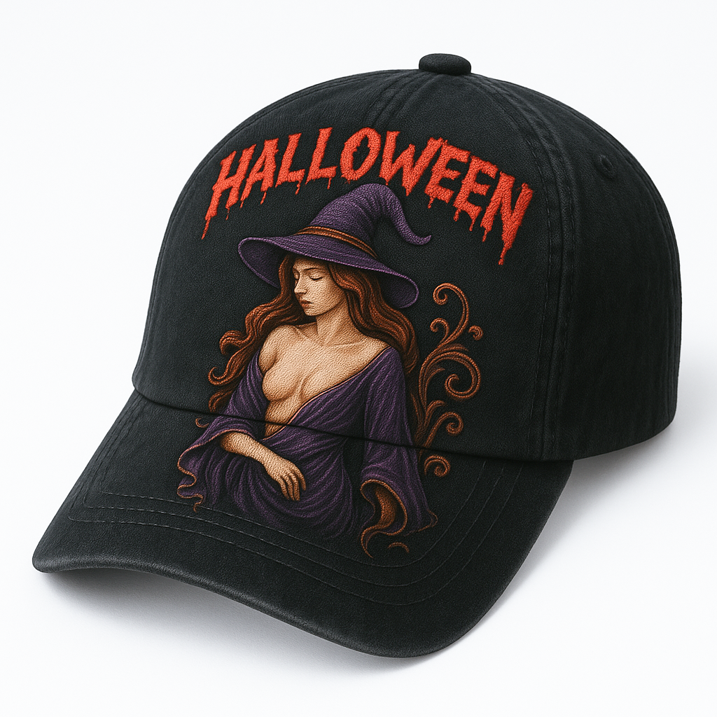 🎃 Midnight Witch – Halloween Cap