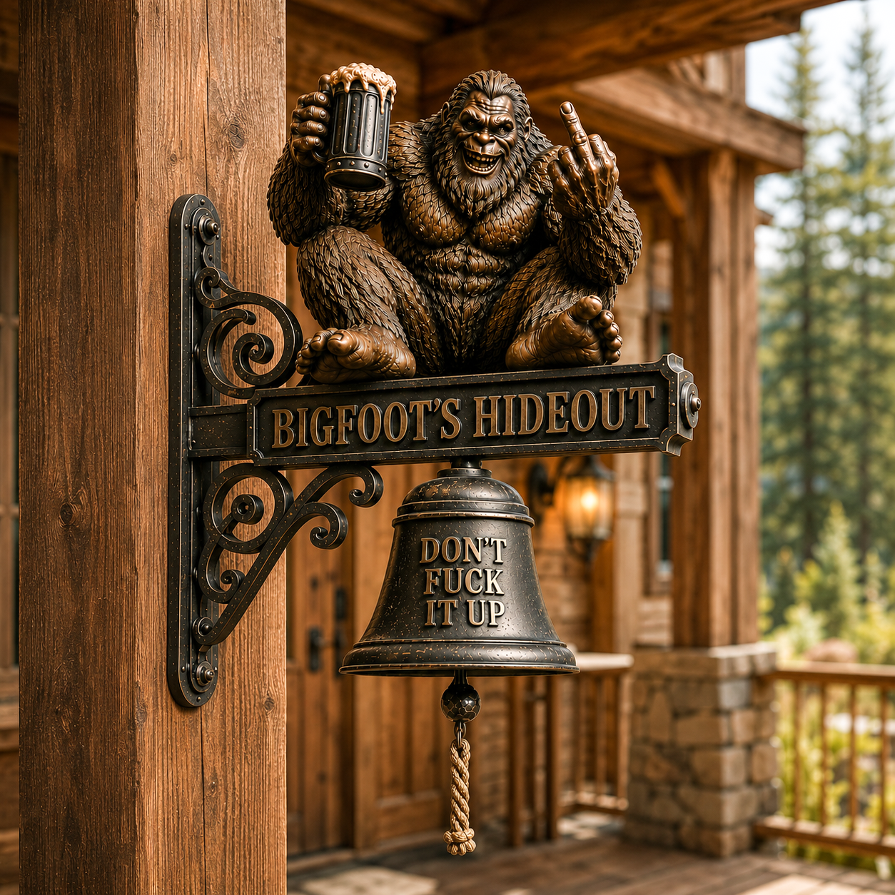 🛎️ Bigfoot’s Hideout – DON’T FUCK IT UP Doorbell 💀🍺