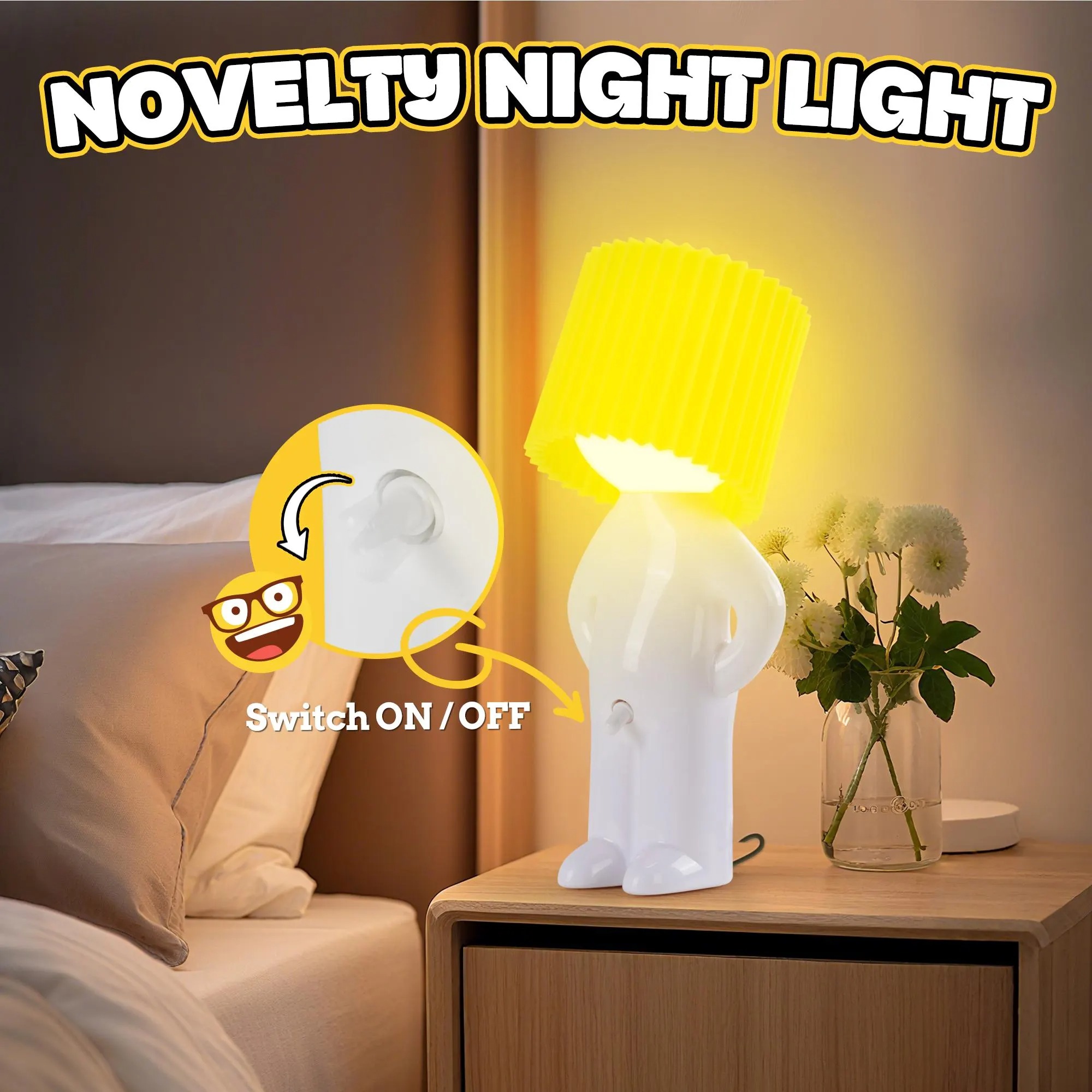 💡  Funny Man Night Light – The “Turn Me On” Lamp