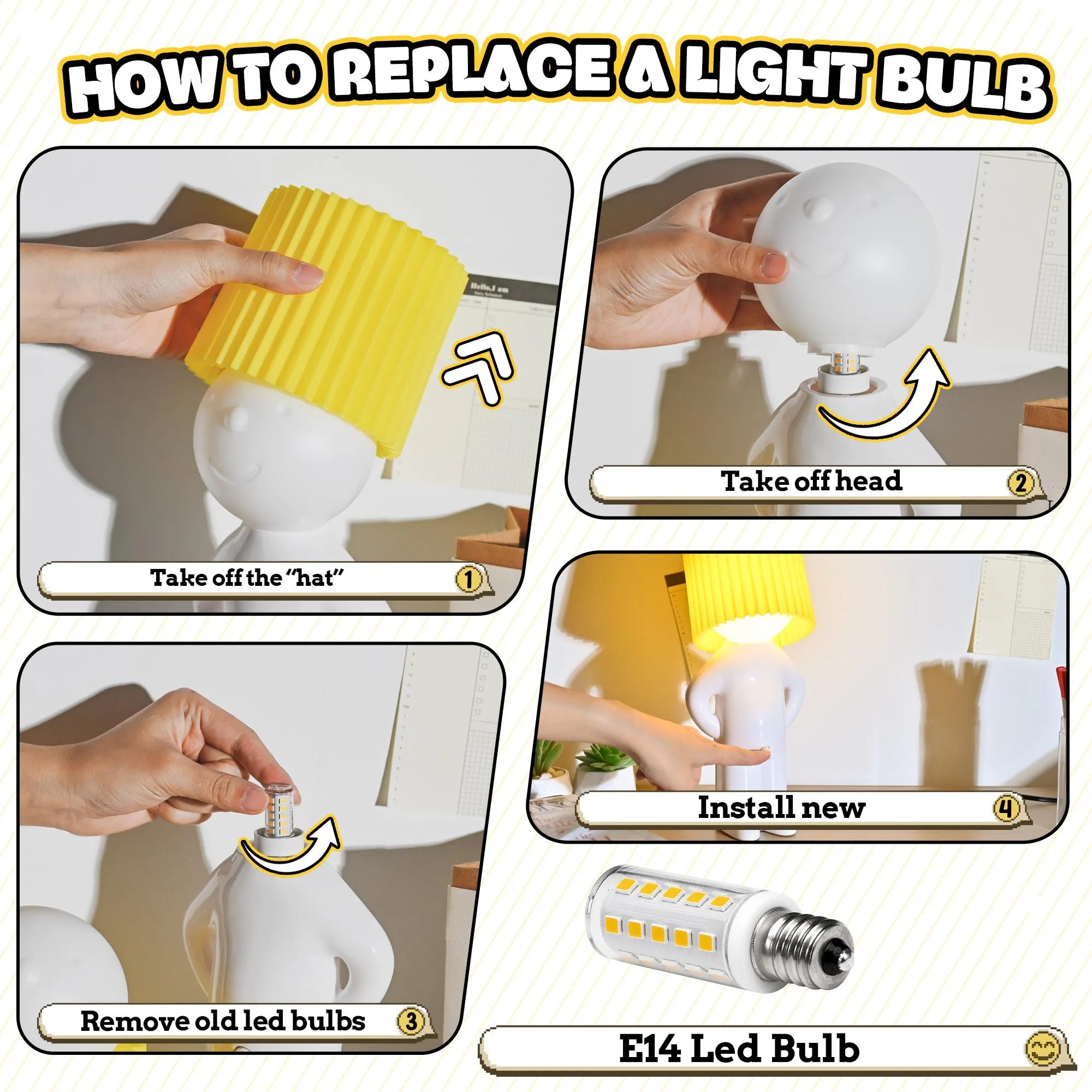 💡  Funny Man Night Light – The “Turn Me On” Lamp