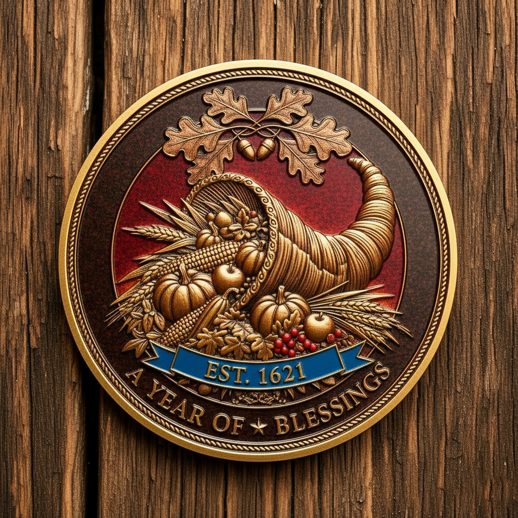 ✨ "First Feast 1621" Thanksgiving Heritage Coin 💍