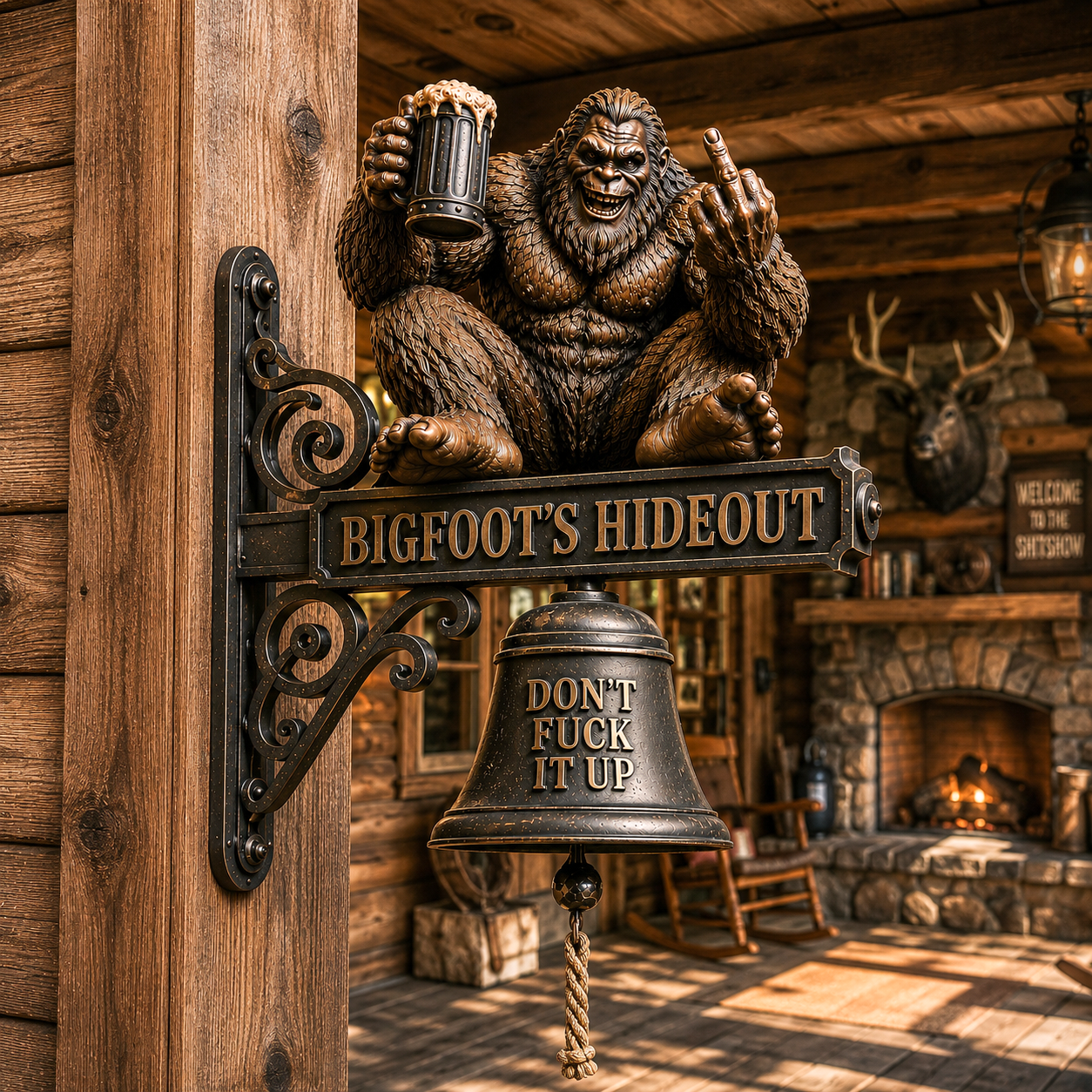 🛎️ Bigfoot’s Hideout – DON’T FUCK IT UP Doorbell 💀🍺