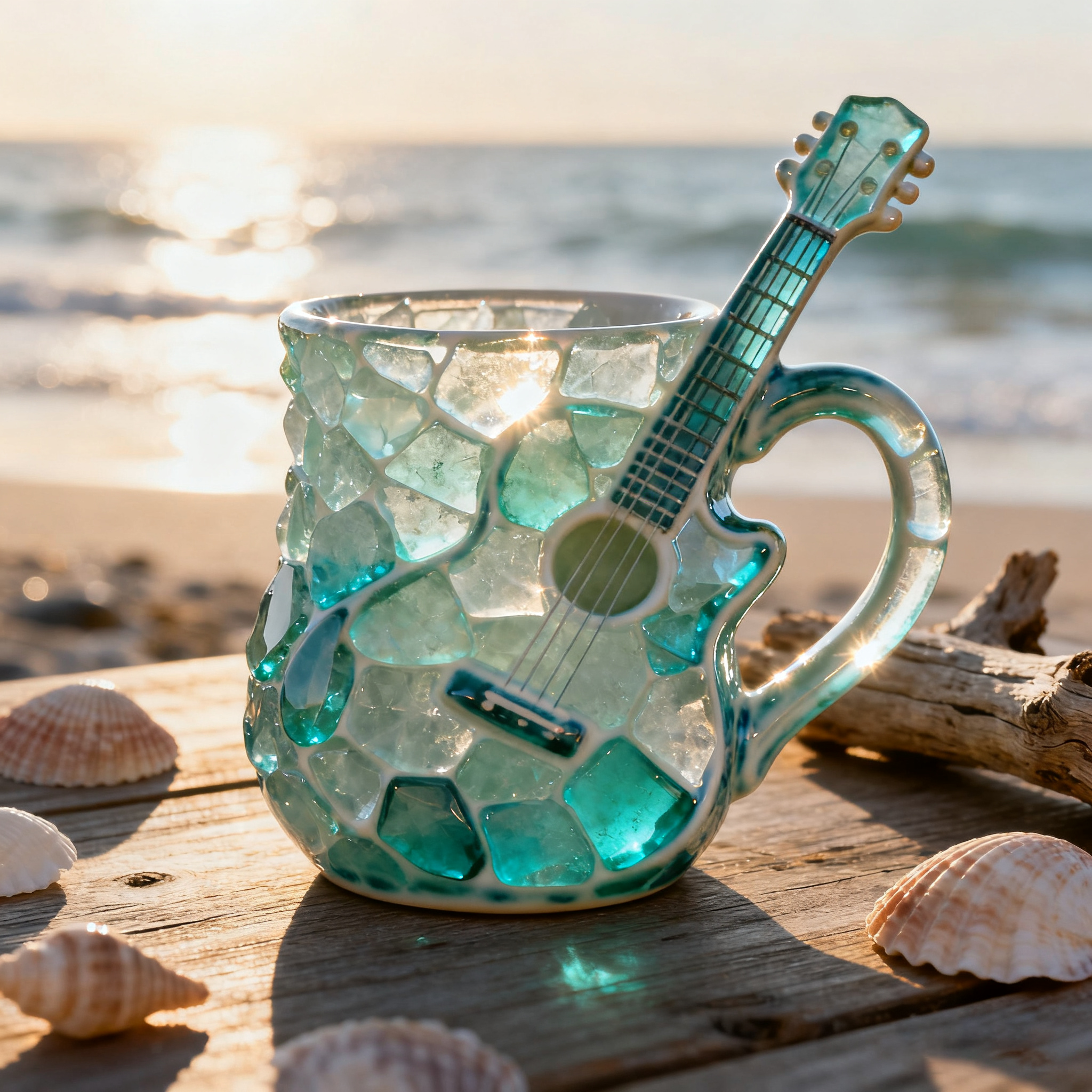 🎸 Sea Glass Guitar Mug🌊
