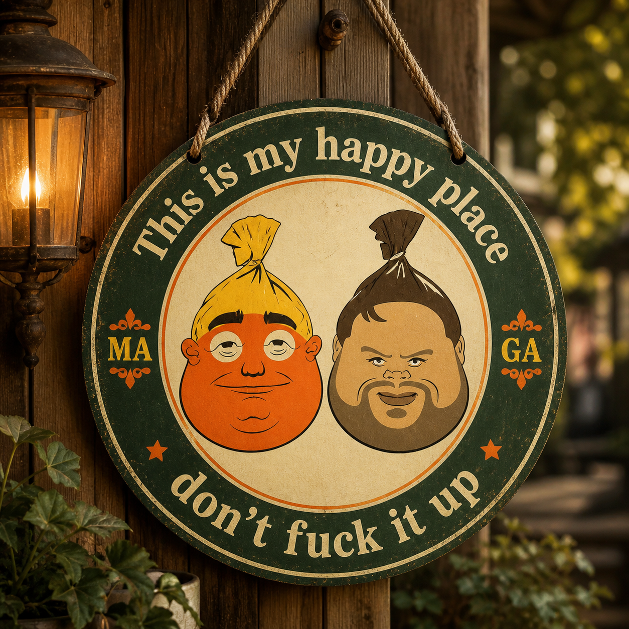 🧡 Make Your Space Great Again Vintage Hanging Sign