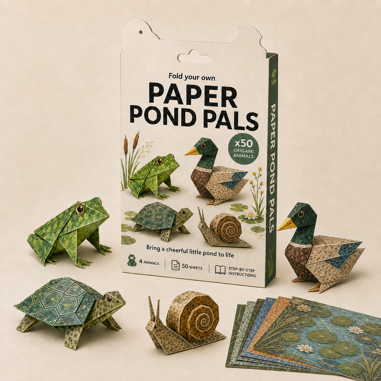 🧩 Paper Origami DIY Kit – Fold Your Own Animal Friends