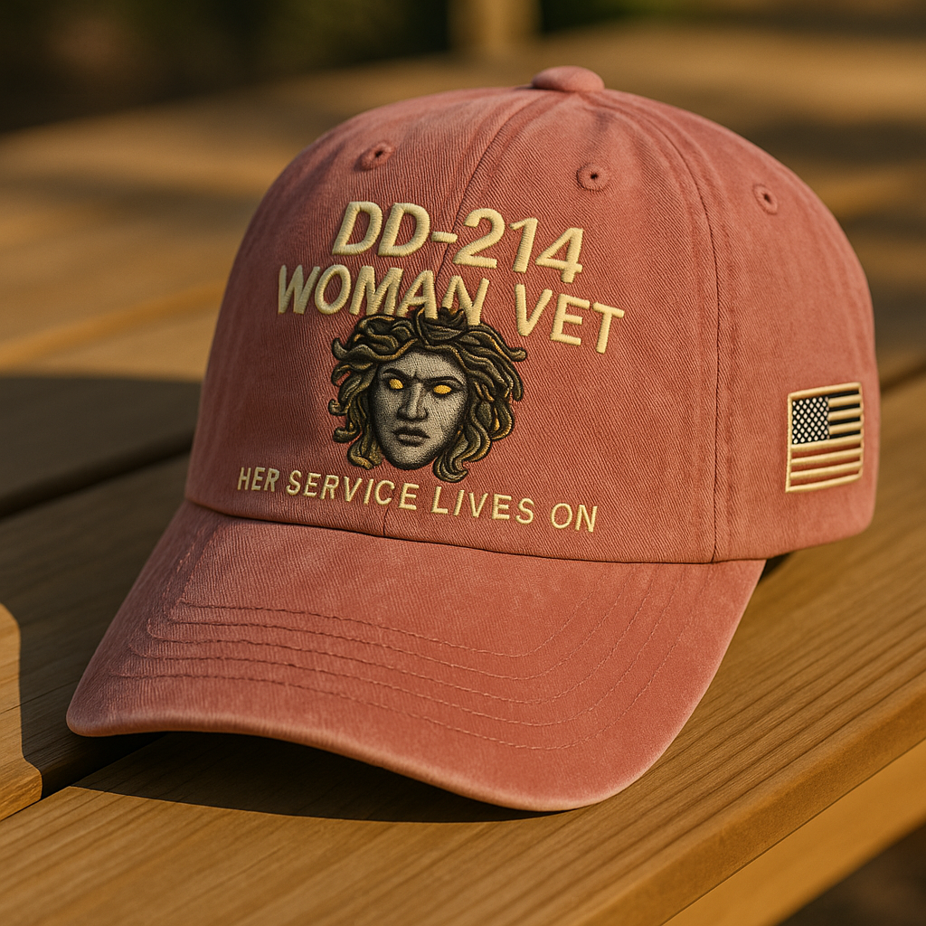 🧢 “Medusa Vet – DD-214 Woman Warrior Cap”