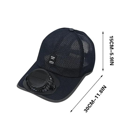 🔥Last Day 49% OFF -✨Solar Fan Baseball Cap - UV Protection Wide Brim Mesh Hat with Solar & USB Power for Outdoor Heat Relief