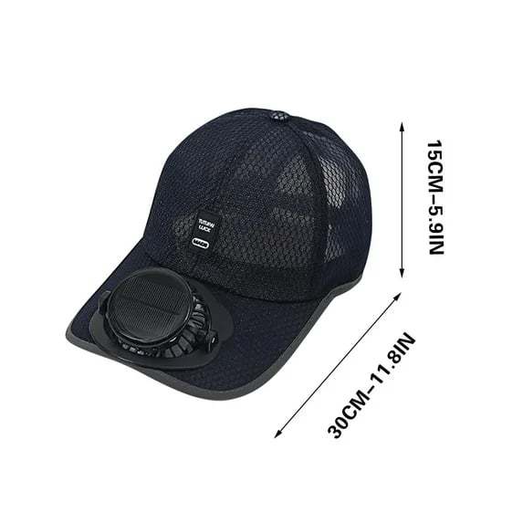 🔥Last Day 49% OFF -✨Solar Fan Baseball Cap - UV Protection Wide Brim Mesh Hat with Solar & USB Power for Outdoor Heat Relief