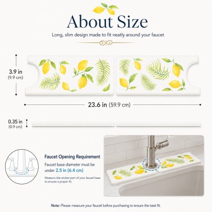 Floral Diatomite Sink Drying Mat