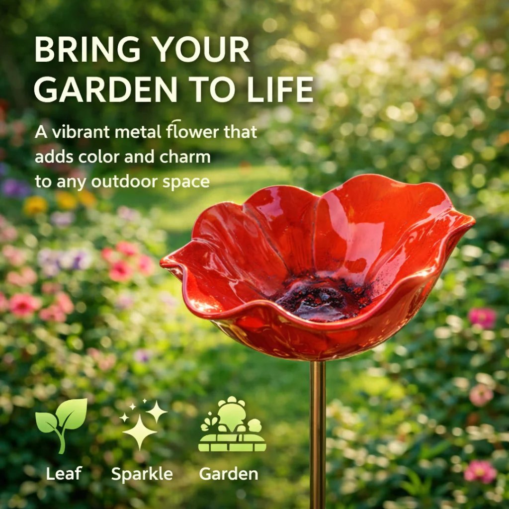 💖🎁2026 Mother's Day Gifts 49% Off--🎁Handmade Metal Flower Garden Stake🐦