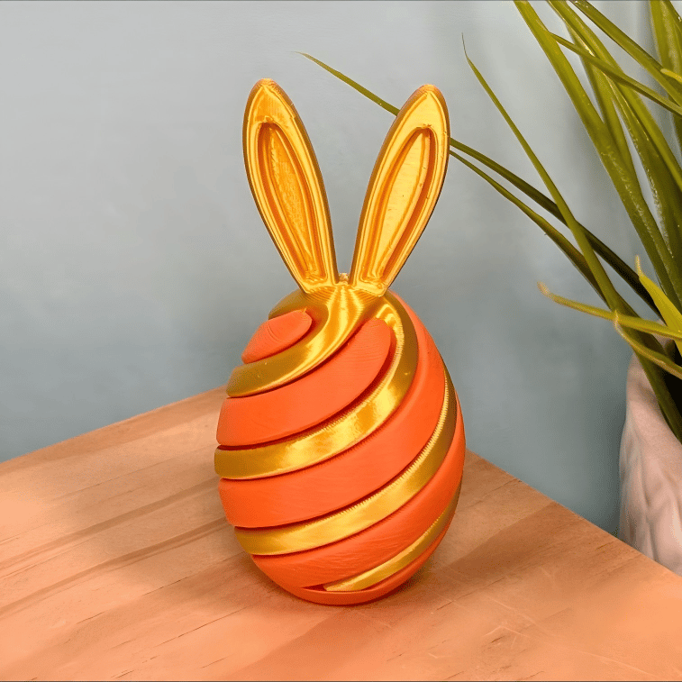 3D Printed Easter Egg Fidget Toy | Bunny Swirl Easter