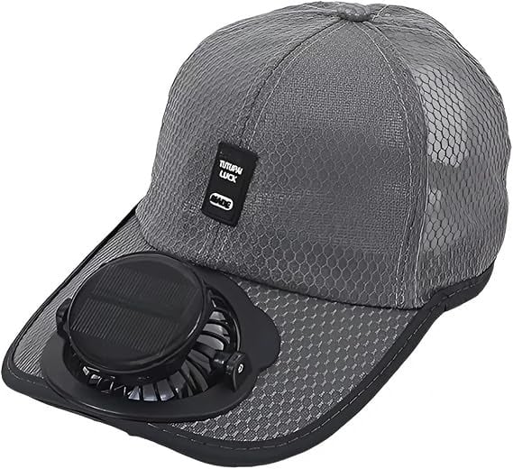 🔥Last Day 49% OFF -✨Solar Fan Baseball Cap - UV Protection Wide Brim Mesh Hat with Solar & USB Power for Outdoor Heat Relief