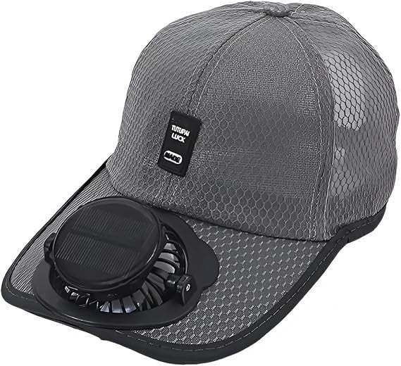 🔥Last Day 49% OFF -✨Solar Fan Baseball Cap - UV Protection Wide Brim Mesh Hat with Solar & USB Power for Outdoor Heat Relief