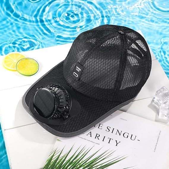 🔥Last Day 49% OFF -✨Solar Fan Baseball Cap - UV Protection Wide Brim Mesh Hat with Solar & USB Power for Outdoor Heat Relief