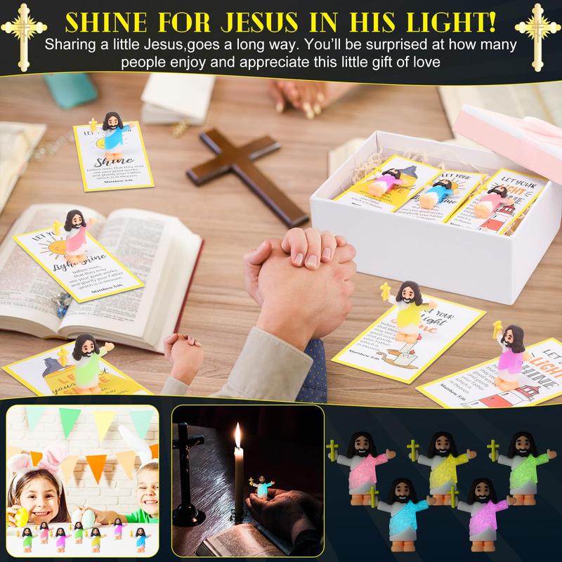 ✝️Christian Gifts Set: 30 Sets Mini Jesus Glowing Figurines