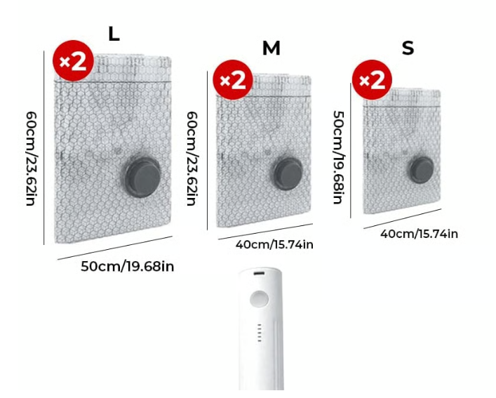 🧳 Portable Travel Vacuum Bag Set – Save Space in Seconds✨