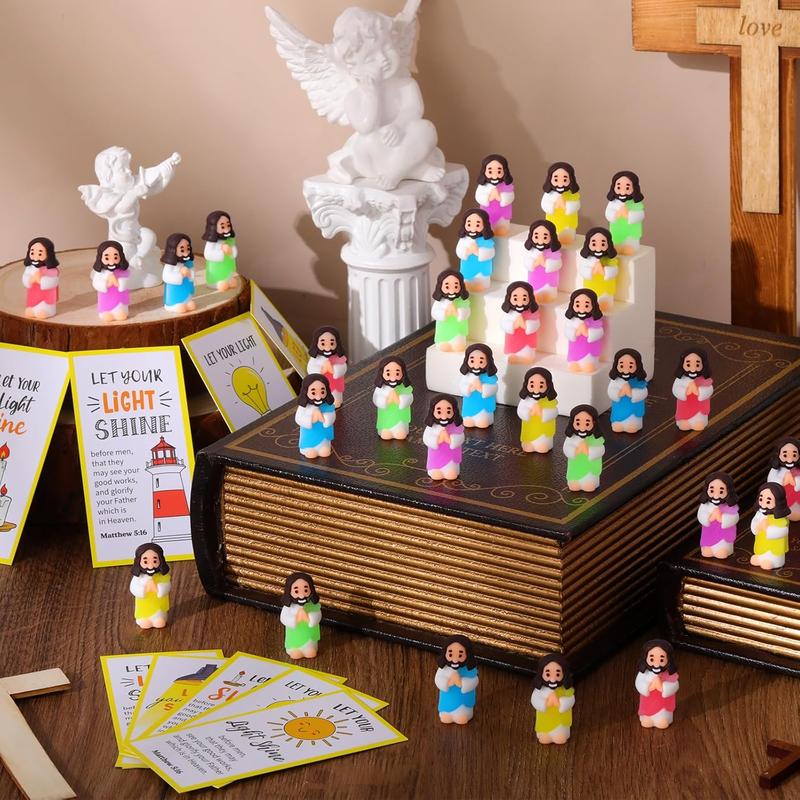 ✝️Christian Gifts Set: 30 Sets Mini Jesus Glowing Figurines