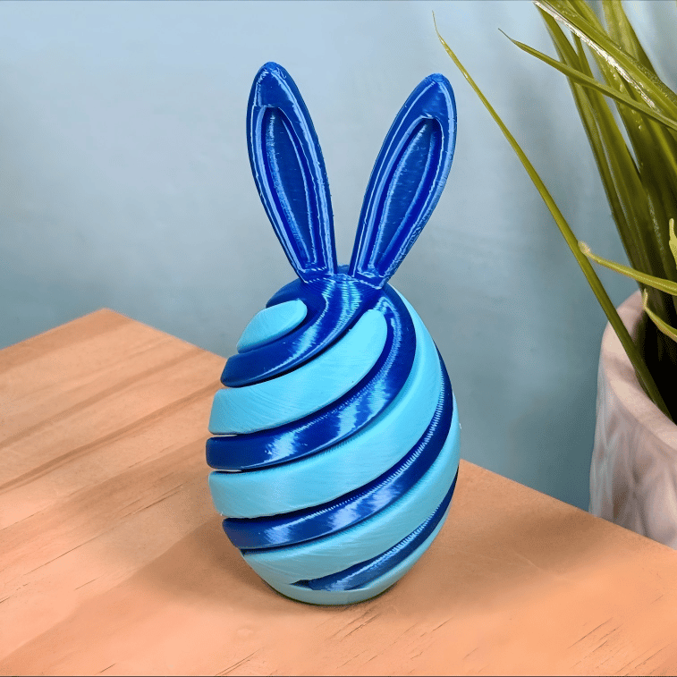 3D Printed Easter Egg Fidget Toy | Bunny Swirl Easter
