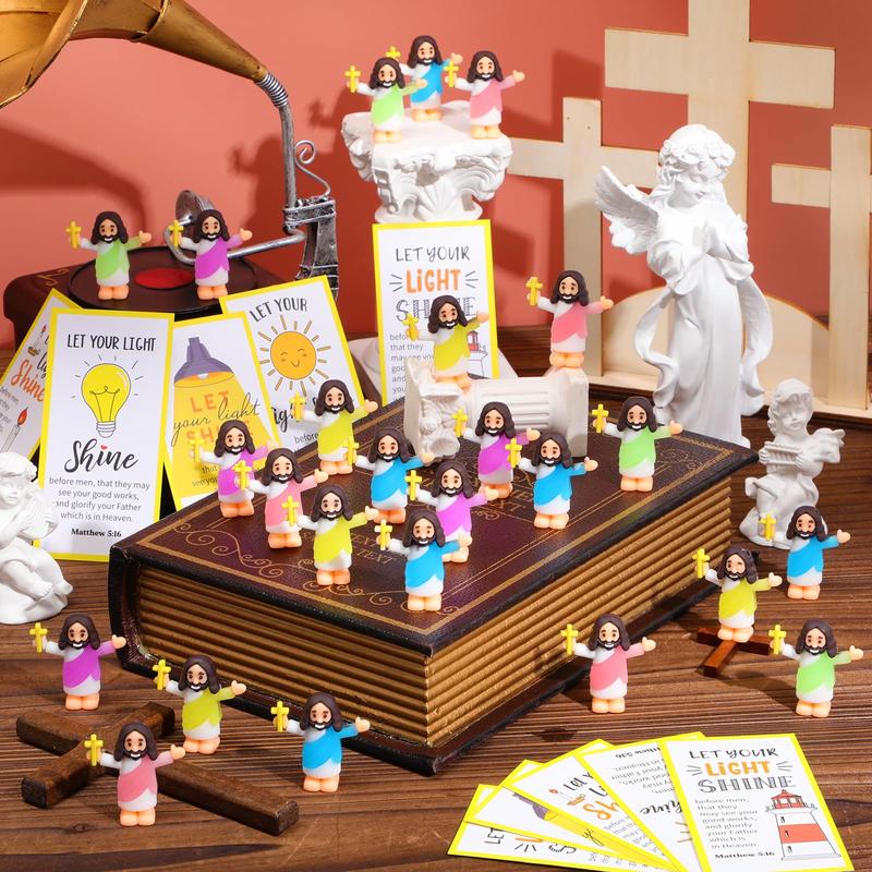 ✝️Christian Gifts Set: 30 Sets Mini Jesus Glowing Figurines