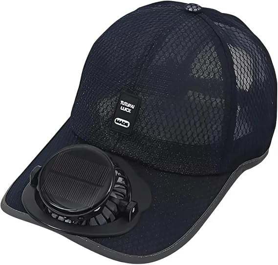 🔥Last Day 49% OFF -✨Solar Fan Baseball Cap - UV Protection Wide Brim Mesh Hat with Solar & USB Power for Outdoor Heat Relief