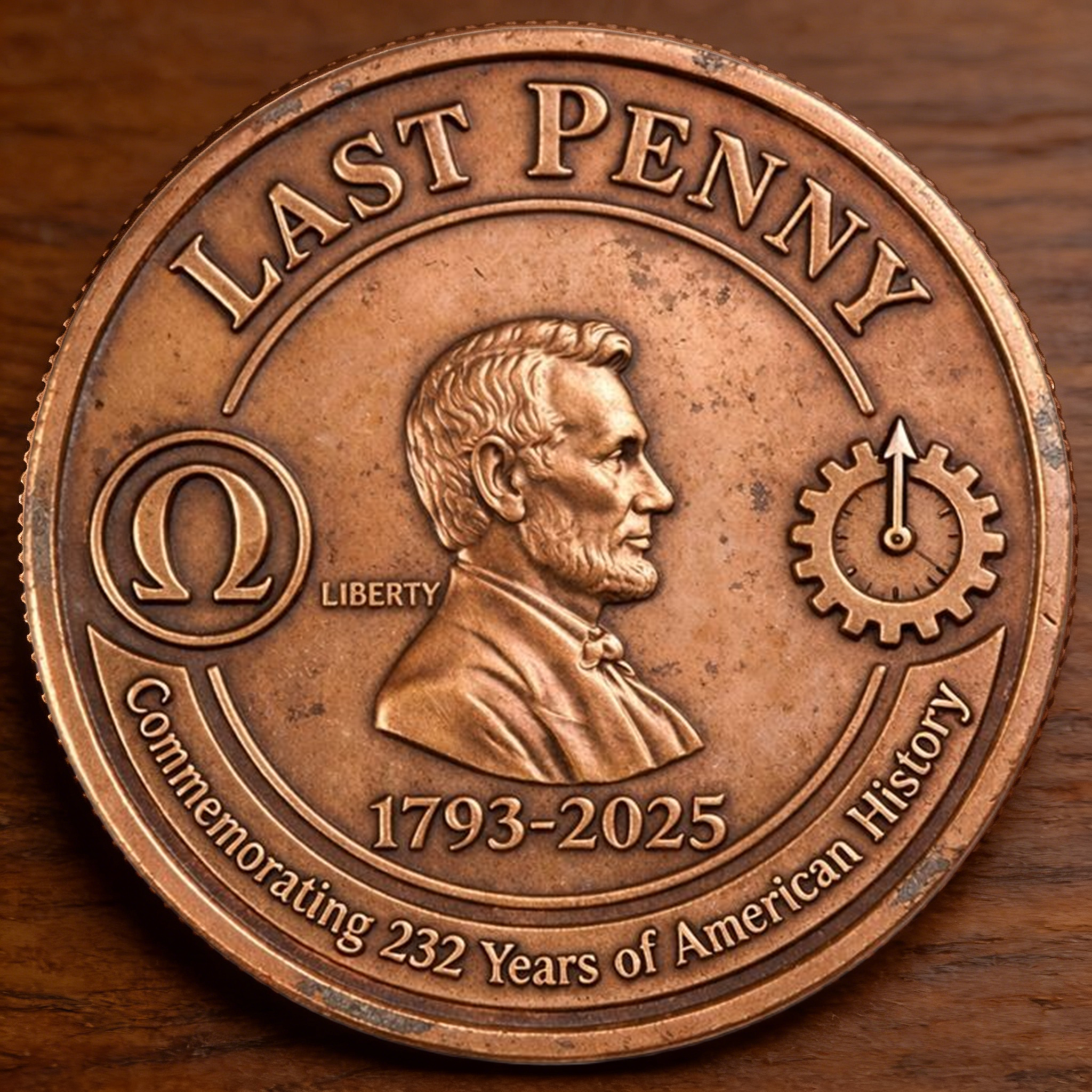 Final Penny Commemorative Coin – 1793–2025 Lincoln Farewell Collectible