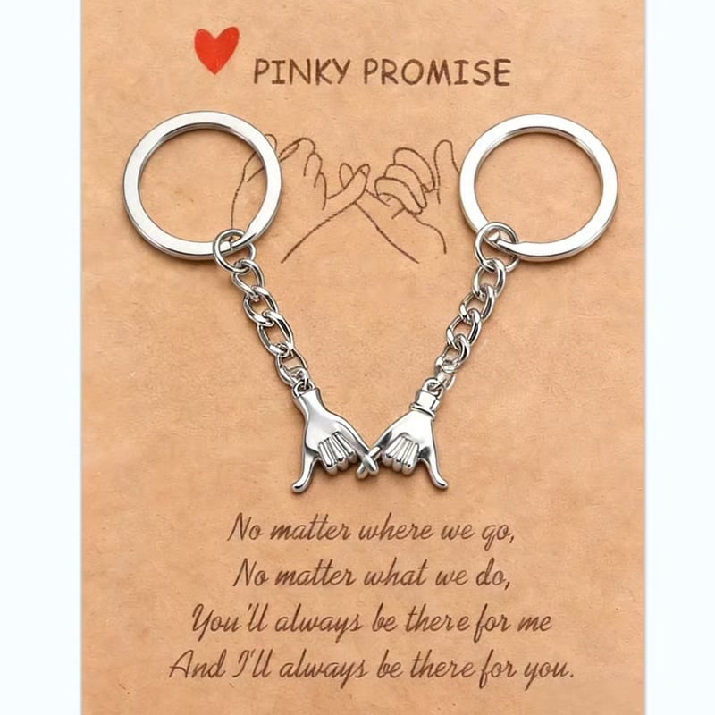 ✨Valentine's Day Limited Offer🎁-2PCS Pinky Promise Matching Keychains💘