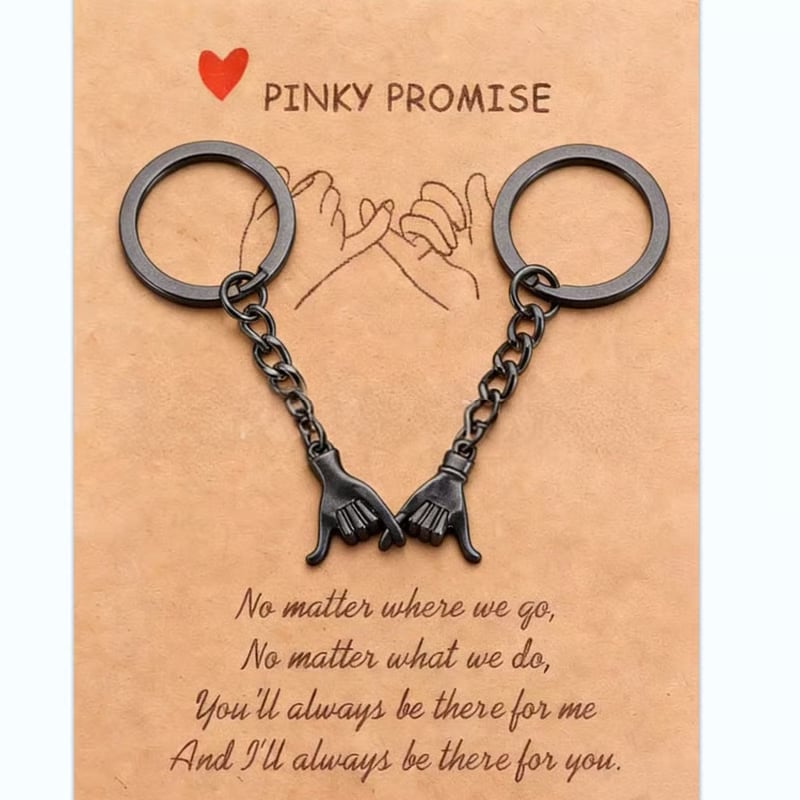 ✨Valentine's Day Limited Offer🎁-2PCS Pinky Promise Matching Keychains💘